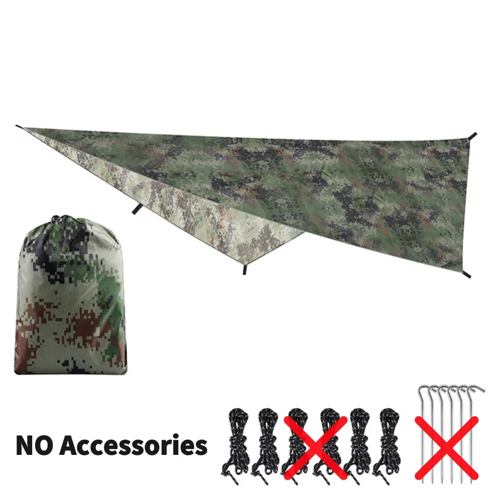 Lona impermeable para acampar de 300x300cm, toldo para refugio solar, dosel plegable para exteriores para senderismo, Picnic en la playa, estera de viaje
