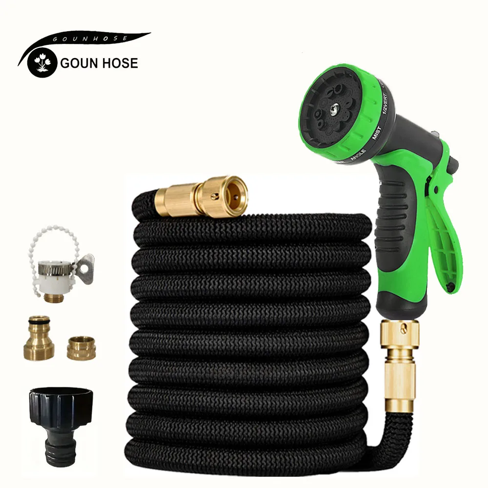 

25FT-125FT Expandable Magic Hose High-Pressure Car Wash Cleaning Water Gun Home Garden Watering Water Pipes Gardening Supplies
