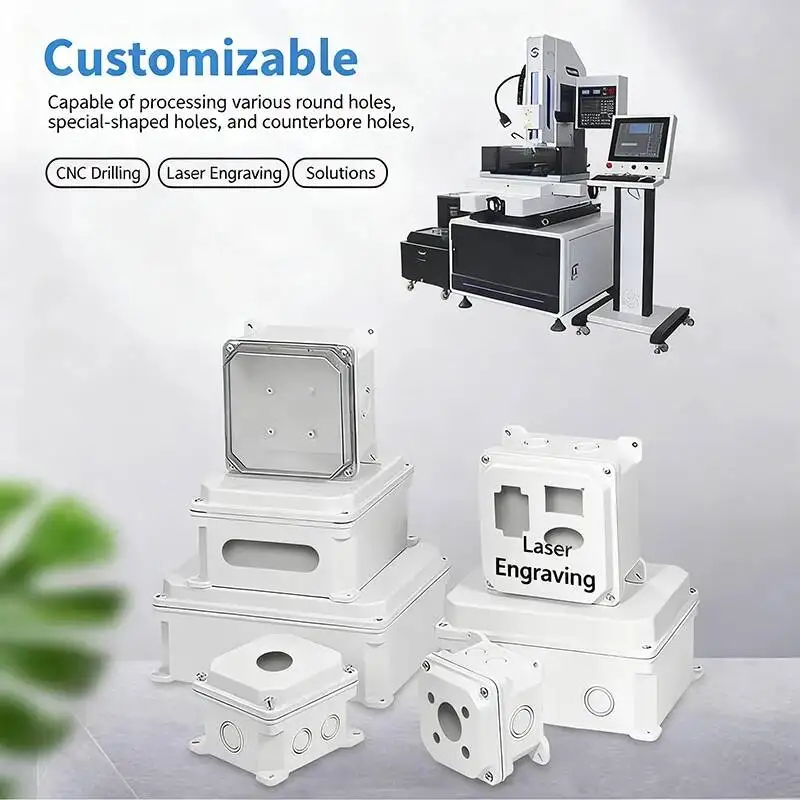 Push Button Switch Control Box Screw Mounted Flame Retardant 1/2 Hole Start Stop Industrial Thickened Case Outdoor