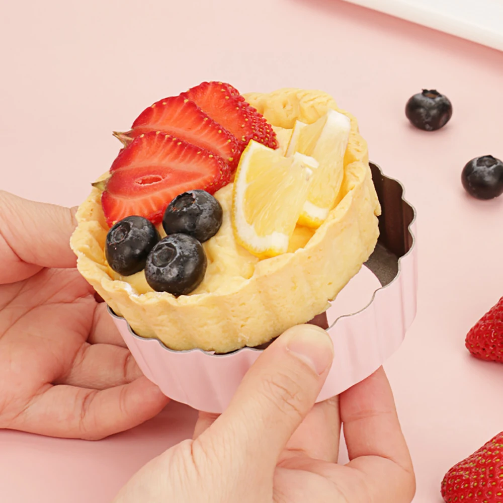 

4-дюймовая форма для выпечки кексов со съемным дном, антипригарная мини-форма/кастрюли для пирога для приготовления тортов, десертов, кухонные аксессуары для выпечки