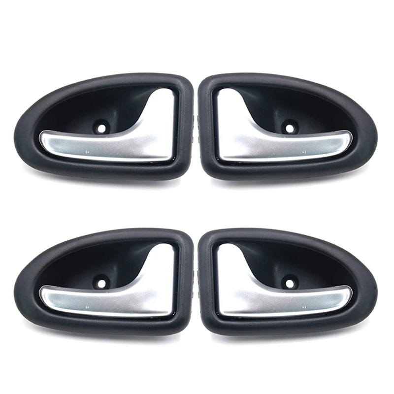 4X Interior Door Handles For Renault Clio II 2 Megane Scenic Trafic Back Front Rear Left Right Side Driver Passenger