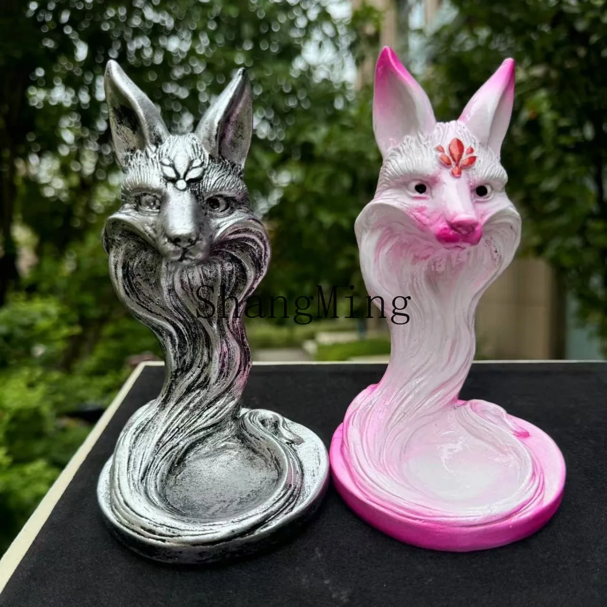 

CL resin fox ball holder crystal ball base candlestick, factory direct sales