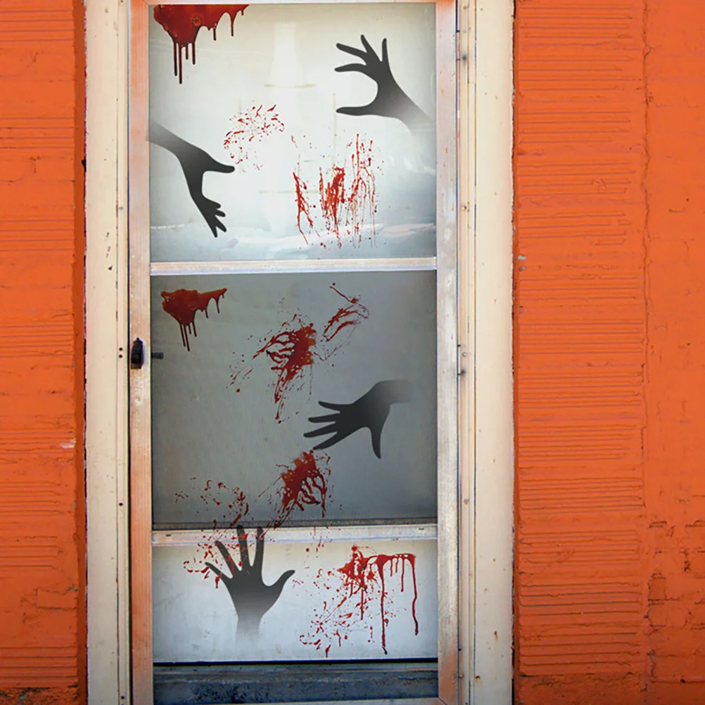 

1Pcs PVC Window Sticker Lightweight Waterproof Removable Halloween Theme Decorative Creepy Door Mirror Sticker