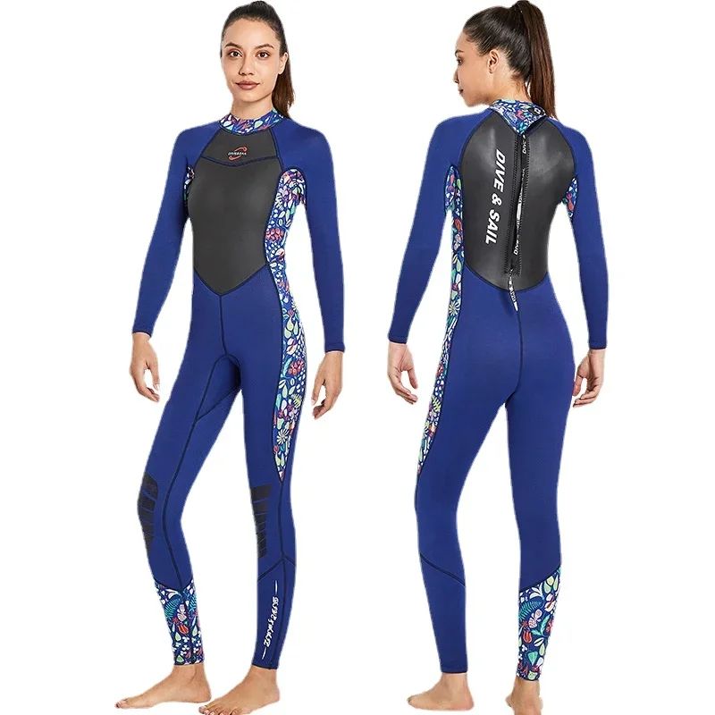 Neoprene Diving Suit for Women, 3mm Wetsuit, Scuba Wet Suit, Spearfishing, Surfing, Warm Swimsuit, Plus Size