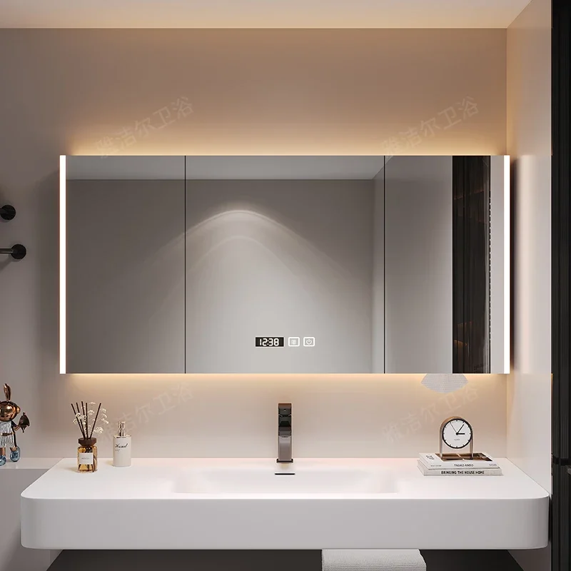 Nordic Defogging Bathroom Cabinets Multifunctional Intelligent Bathroom Cabinets Touch Home Furniture Compartiment HBMC