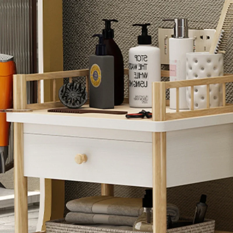 木製サロントロリーカート医療ローリングホイールサロントロリー美容機器 Muebles Peluqueria 商業家具 YN50ST