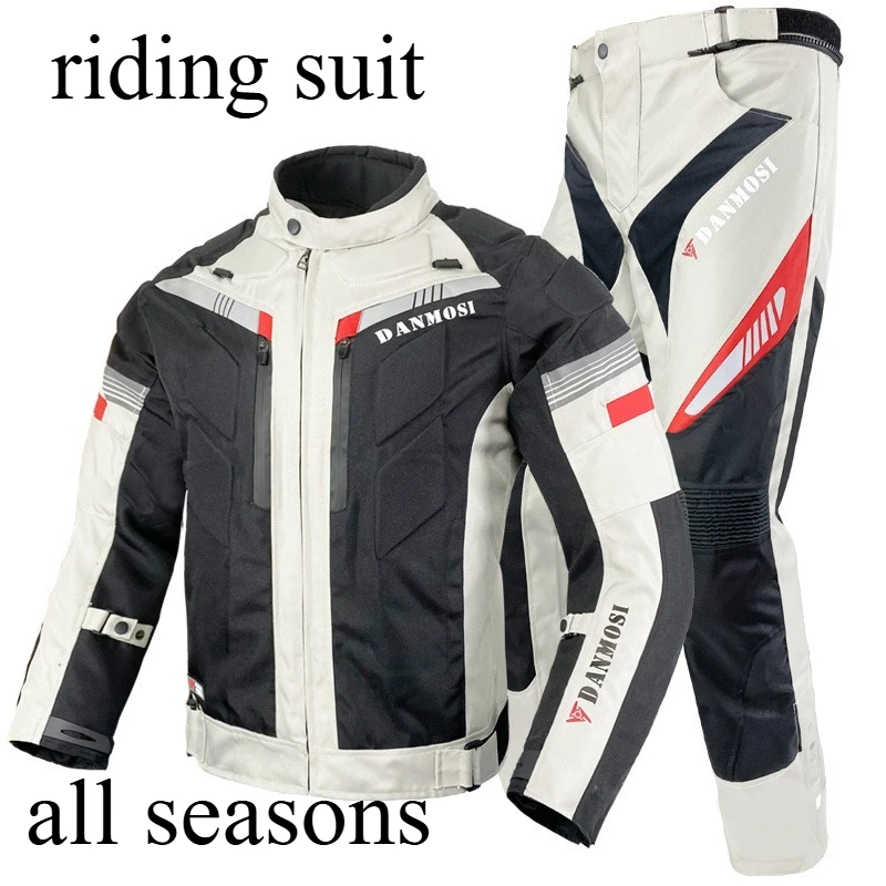 Motorcycle Rider,Locomotive Riding Suit, Anti-splashing Water, Breathable Warm All Seasons, Anti-drop Protection,Removable Liner