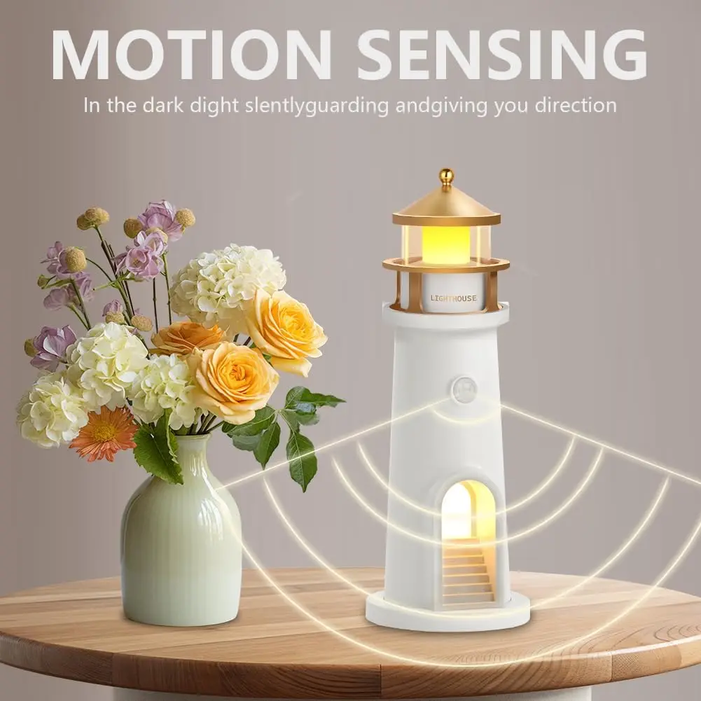 Moon Lamp Projection Lighthouse Lamps Night Light Remote Control Bluetooth Music Motion Sensor Ambient Lights Xmas Birthday Gift