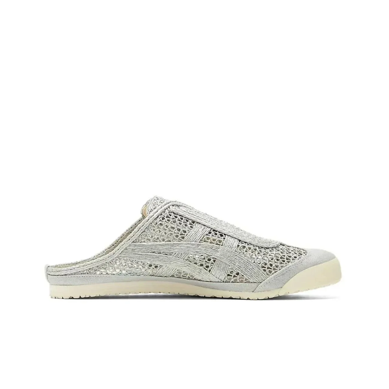 Onitsuka Tiger MEXICO 66 Sabot Breathable and Lightweight Low-top Semi-slippers Unisex Argent