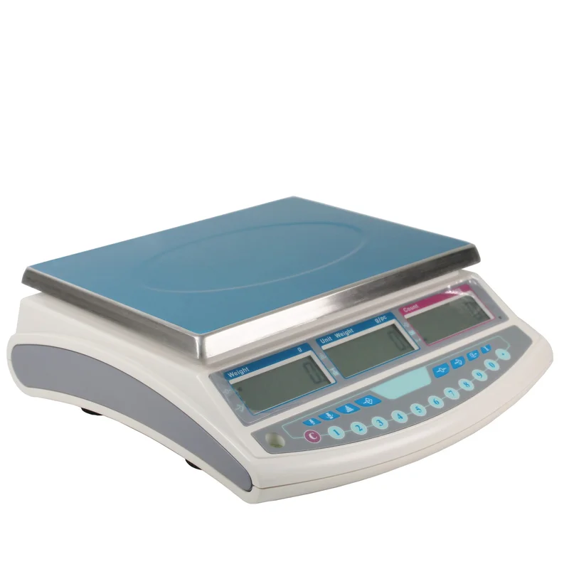 3kg/0.05g 15kg/0.2g Lab Industrial Part Digital Counting Tri-color Alarm Weighing Scale HI-OK-LO Limit RS232 Port 6kg 0.1g