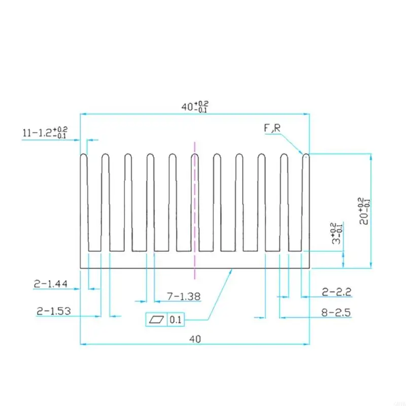 G8TA Алюминиевый радиатор 4PCS 40x40x20 мм охлаждающий плавник радиатор радиатор радиатор для охлаждения GPU