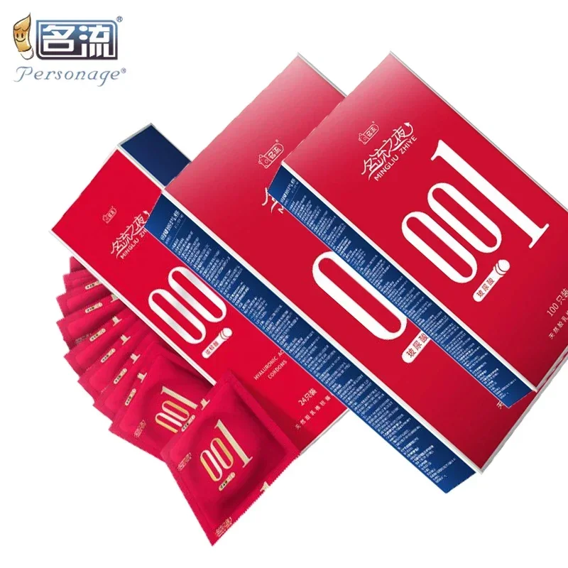 100/50/24Pcs Hyaluronic Acid Condoms PERSONAGE Delay Large Oil Contraception Lubricated 001 Ultra-Thin 52mm Intimate Product