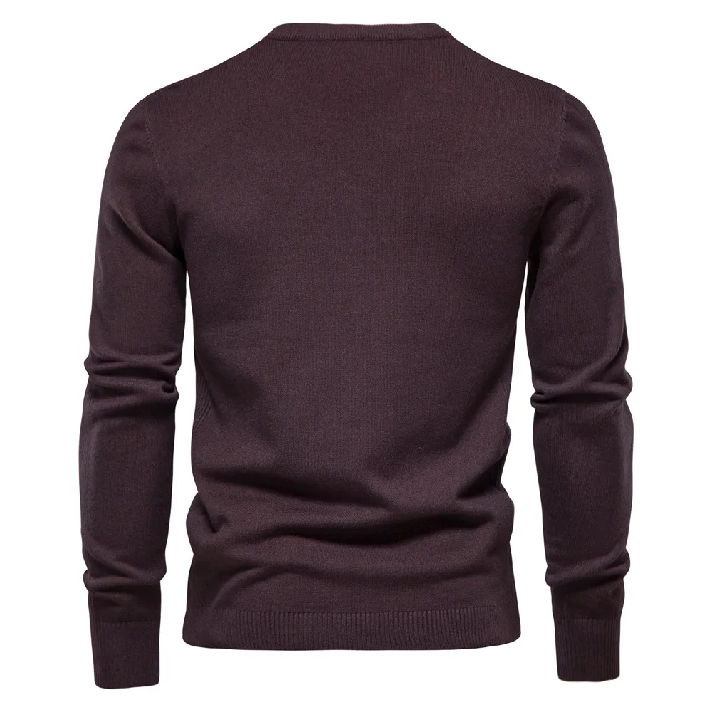 2023 New Winter Thickness Pullover Men O-neck Solid Color Long Sleeve Warm Slim Sweaters Men\'s Sweater Pull Male Clothing