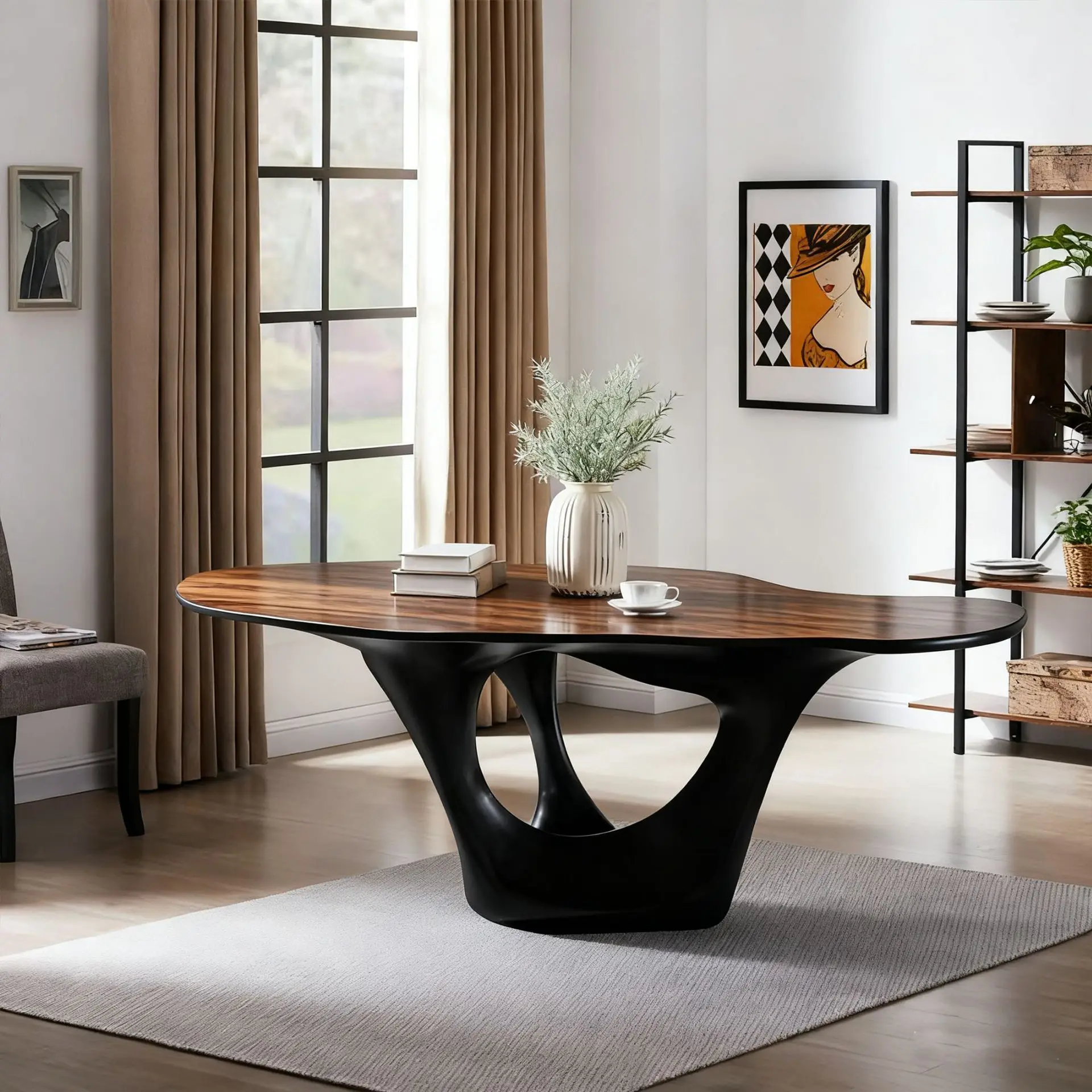 Nordic creativity, minimalist tripod shape small coffee table
