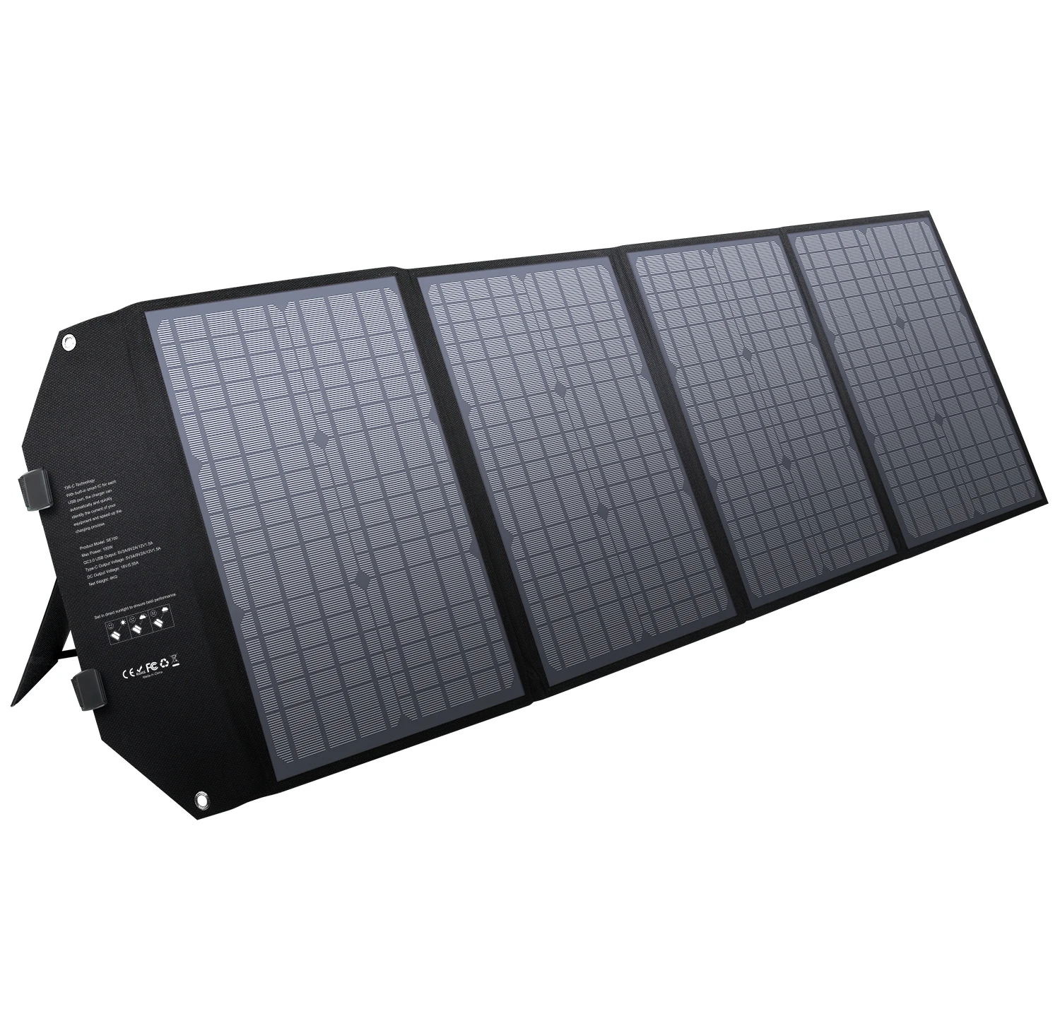 100W Portable Solar Panel Mono-crystalline 12V 18V Flexible Solar Panels Mono-crystal Charging Solar Panels for outdoor