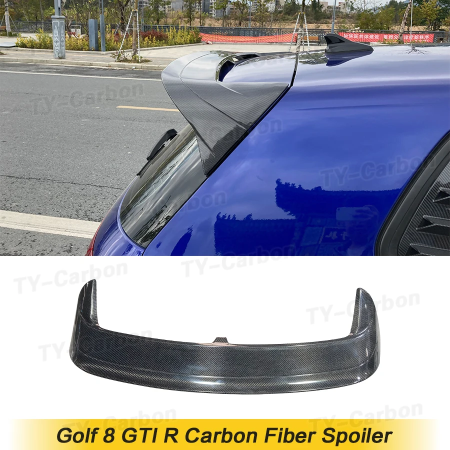 

Rear Roof Spoiler Wing for Volkswagen Golf 8 Rline GTI R 2021 2022 CS Style Car Trunk Boot Lip Spoiler Real Carbon Fiber/ABS MK8