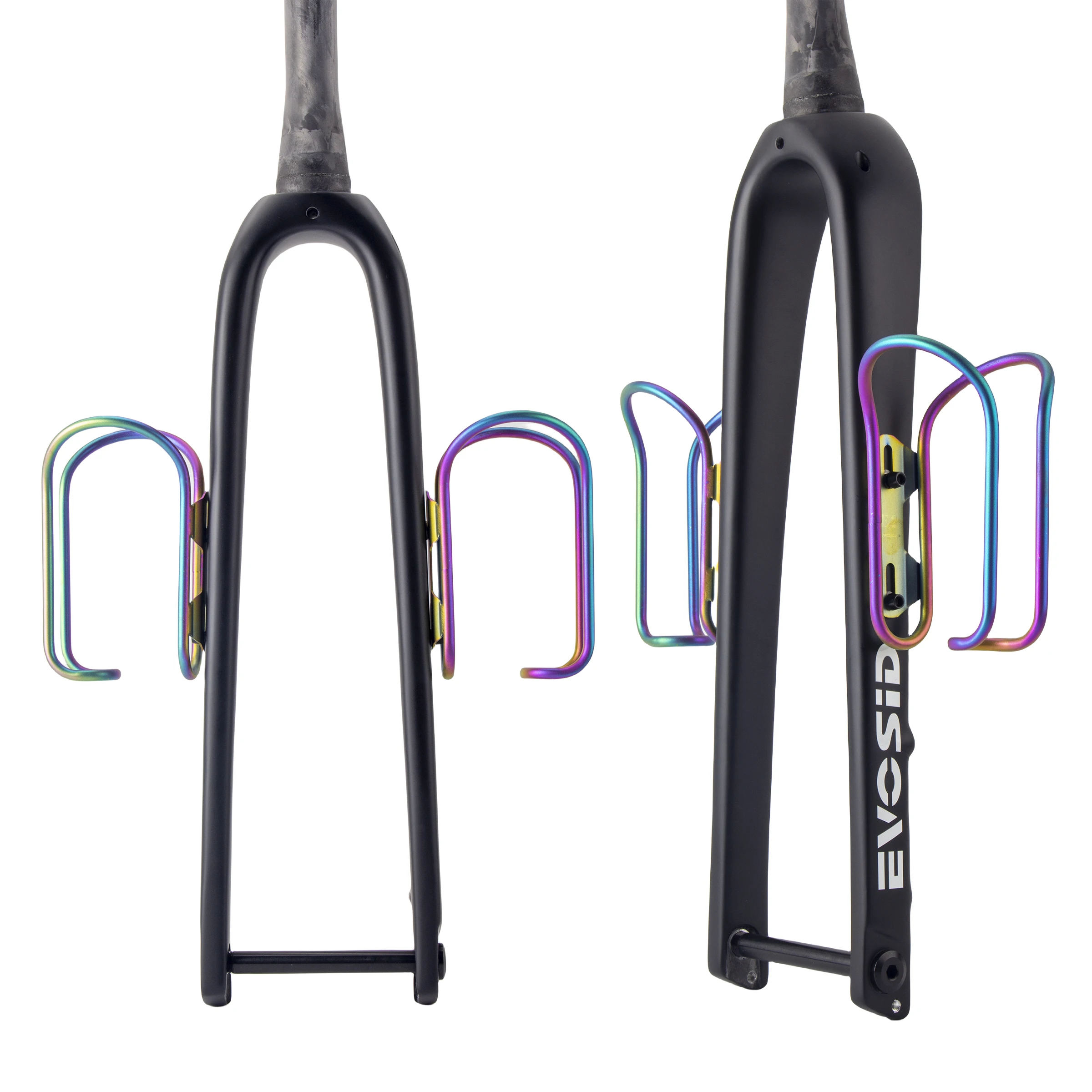 EVOSID Carbon Fiber Front Fork Road Bike Fork Ultralight 454g Gravel Bicycle Fork 700*45 Quick Release Barrel Shaft Disc V-Brake