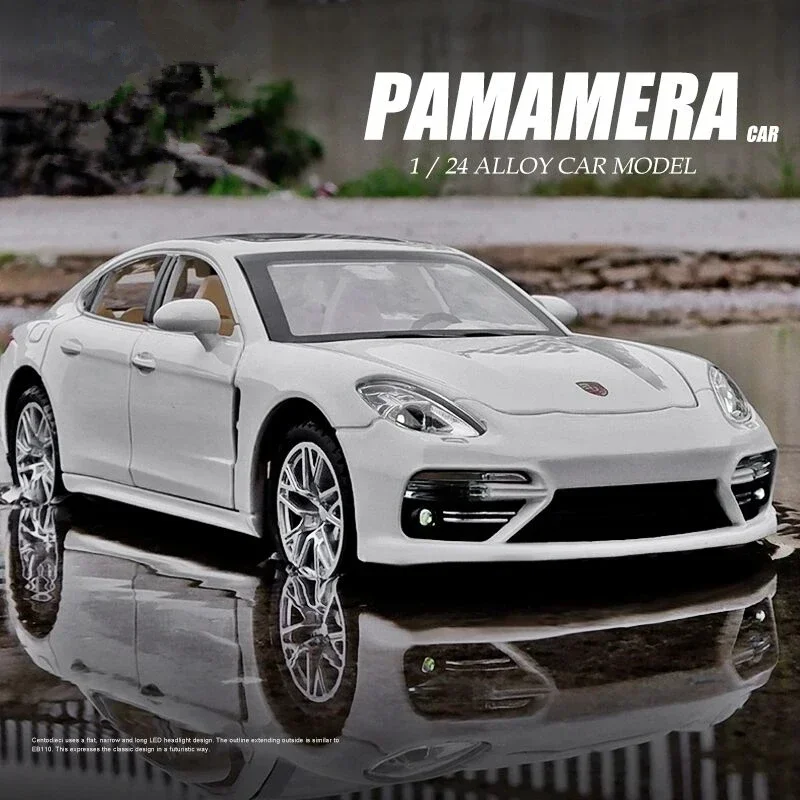 

Panamera Coupe Alloy Car Model 1:24 Diecast Vehicle Metal Toy Car Model Simulation Collection Sound Light Toy Gift