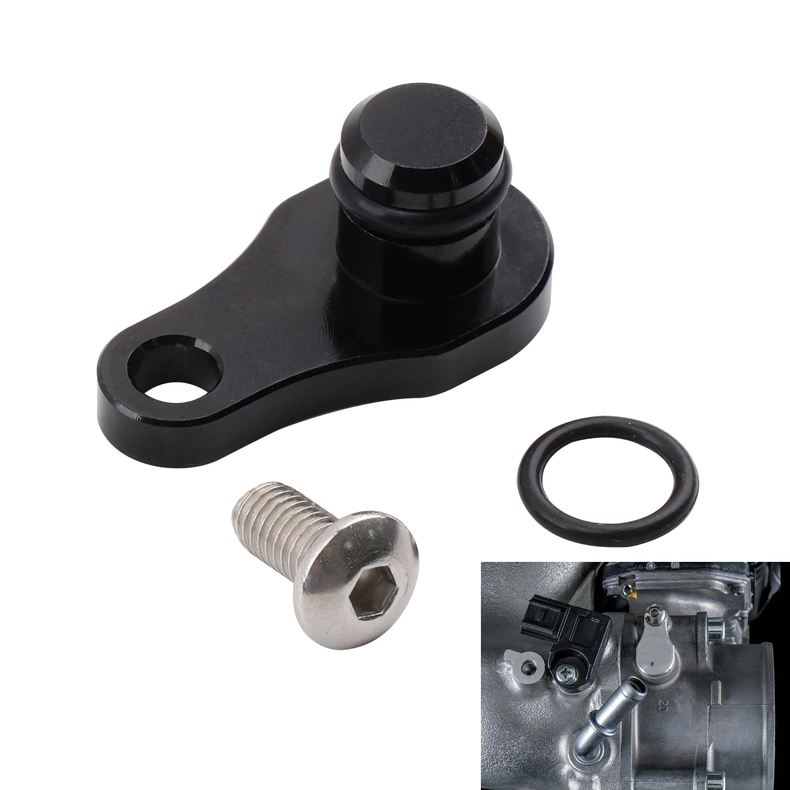 Enchufe de puerto del Sensor de mapa Billet para Honda Acura RSX RBC RRC K20 K24 Civic k-Series