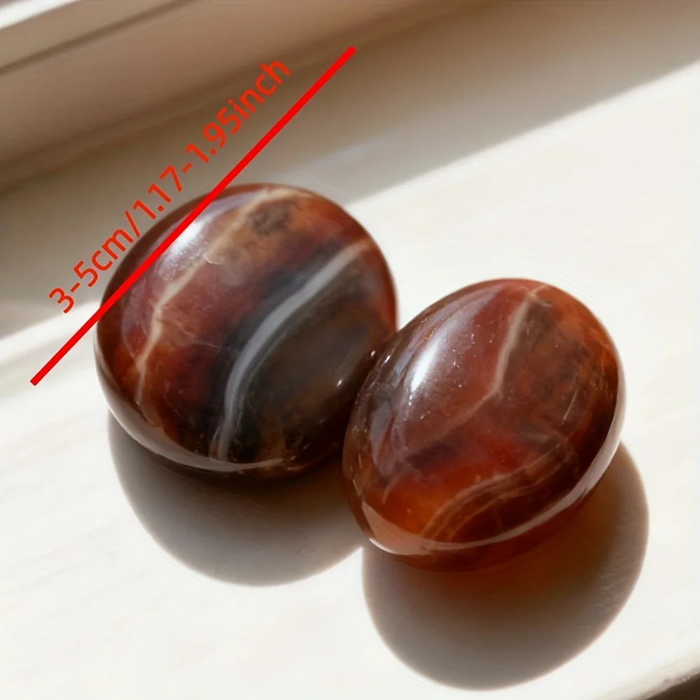 1pc Natural Sardonyx Palm Stone Genuine with Bohemian Geometric Marbling, DIY Jewelry Making Supplies, Natural Stone for Ring