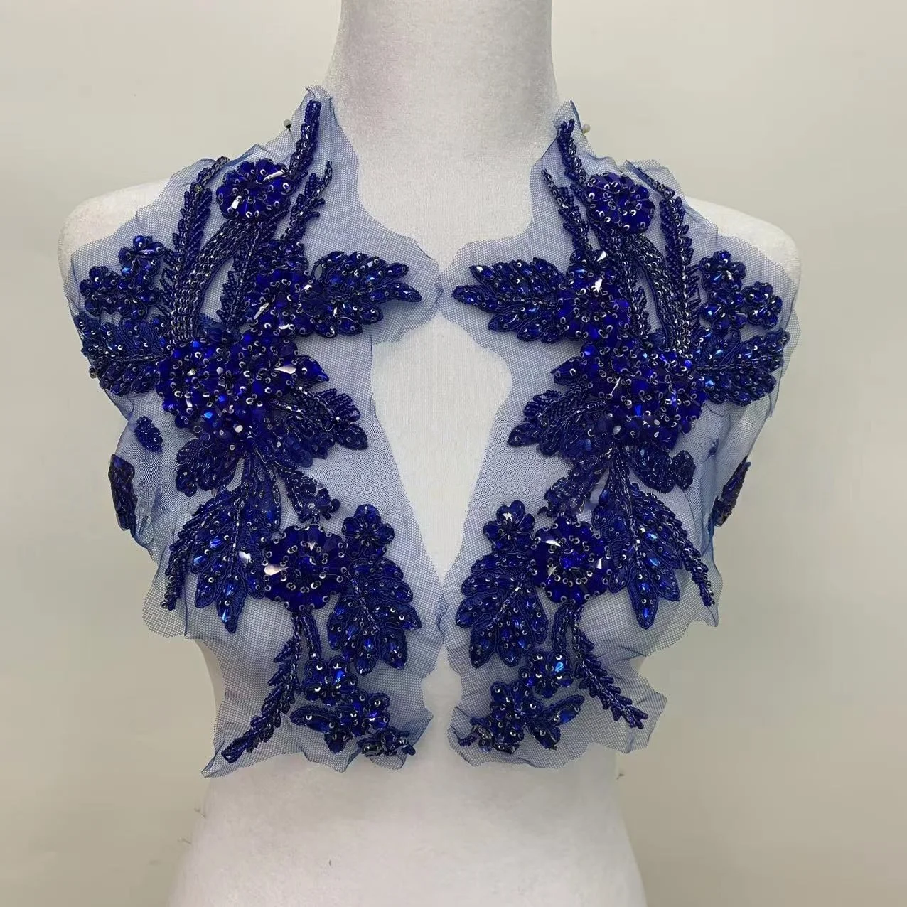 18 Colors 1 Pair Accessories Wheat Lace Apparel Decoration Party Dress Fabric Handmade Beaded Rhinestone Hot Diamond Material