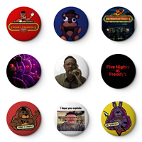 Fnaf Movie Freddy Soft Button Pin Customizable Metal Decor Women Jewelry Gift Cute Funny Hat Lover Lapel Pin