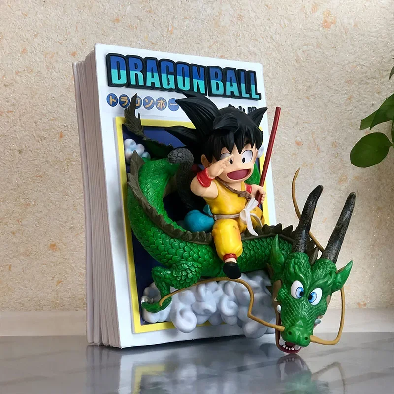 

Новый 35 см Dragon Ball GK Son Goku Riding Dragon Comic Title Page Platform Аниме Фигурка Украшение рабочего стола Подарки Игрушки для детей