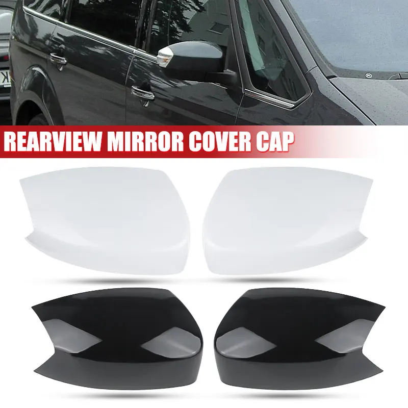 Car Rearview Mirror Cover Housing Left Right Rear View Mirror Cap Weatherproof For Ford S-MAX Galaxy 2006-2015 KUGA Escape 2008