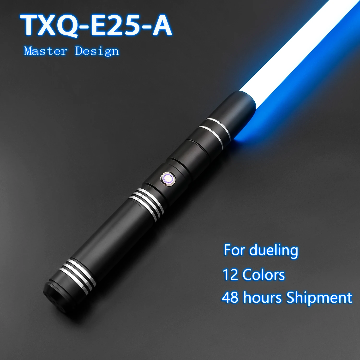 TXQSABER High Quality E25A RGB Pixel heavy dueling laser sword Smooth Swing Metal Handle lightsaber Cosplay FOC jedi 12 Colors