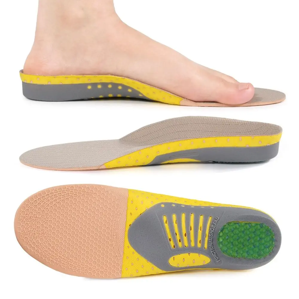 

High Elastic Cushion Orthopedic Insoles Cuttable Orthotic Flat Arch Support Insoles Leg Correction EVA Arch Foot Pads