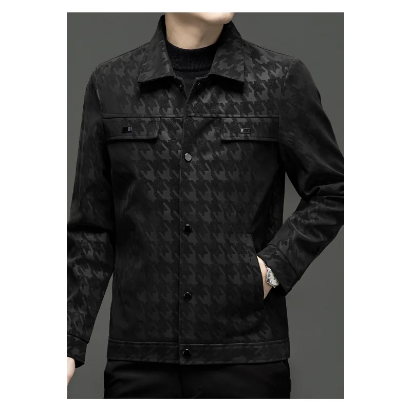 

Men's Solid Color Jacket Slim Fit Trendy Lapel Casual Versatile Jacket