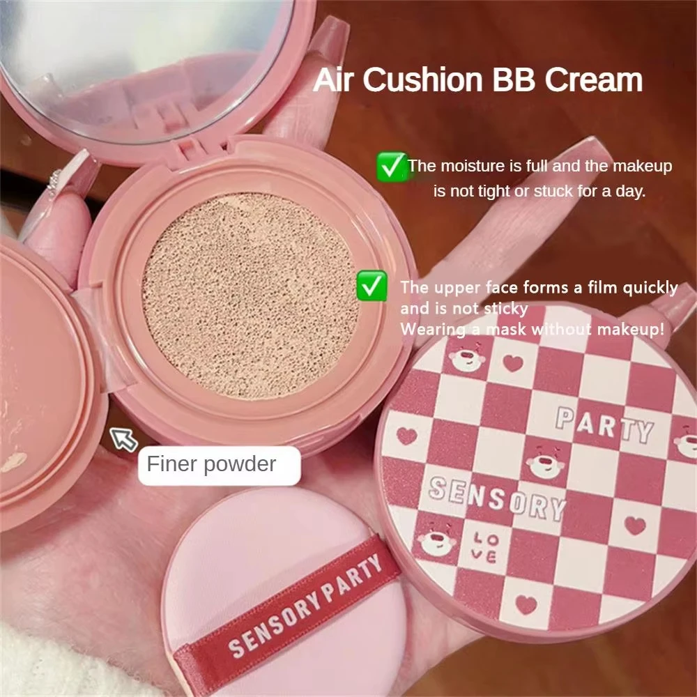 Natural BB Cream Sensory Party Bang Gouache Air Cushion Makeup Waterproof Long Lasting Clear Skin BB Cream