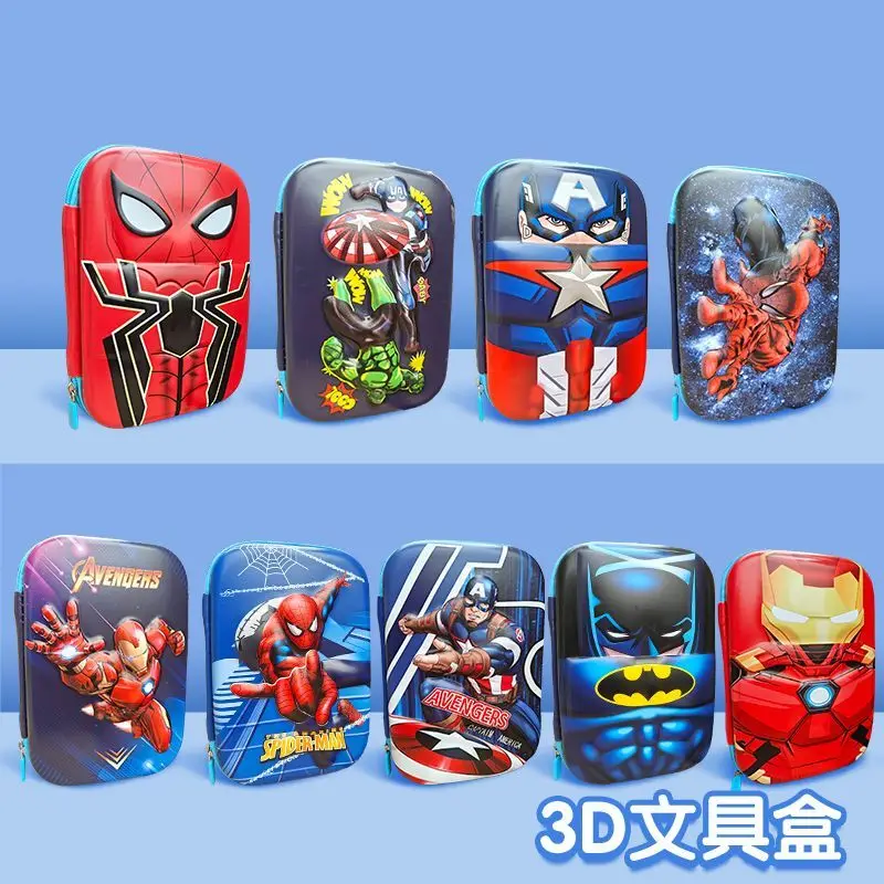 Marvel Spiderman Homem de Ferro Menino Dos Desenhos Animados Criativos Anime Grande Capacidade de Armazenamento À Prova D 'Água e Resistente a Quedas Estojo de Lápis de Papelaria