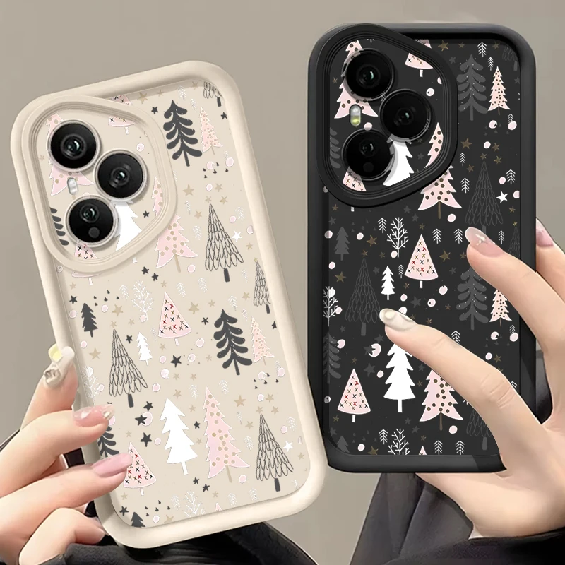 Colorful Christmas Tree Phone Case For Honor 400 200 Pro Magic7 Lite X8c X9c Smart X6a X6b X6c Shockproof Soft Silicone Cover