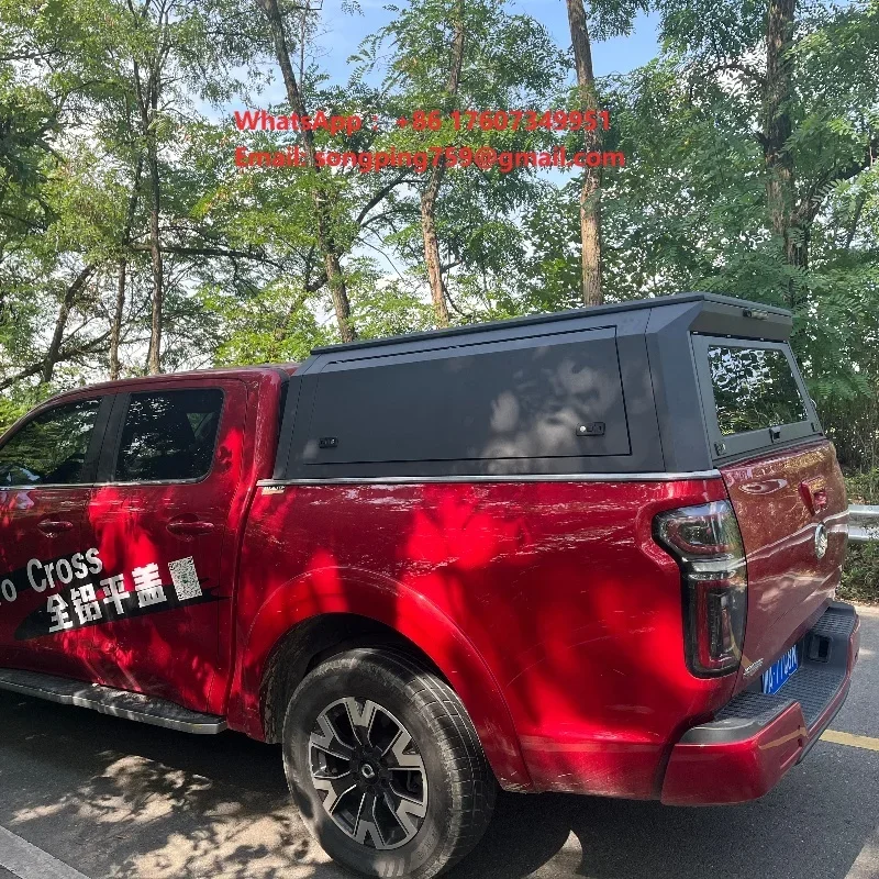 Three Doors Open Aluminum Tonneau Cover Pickup Truck Bed Cover for Toyota Tacoma Ford F150 RAM Ranger