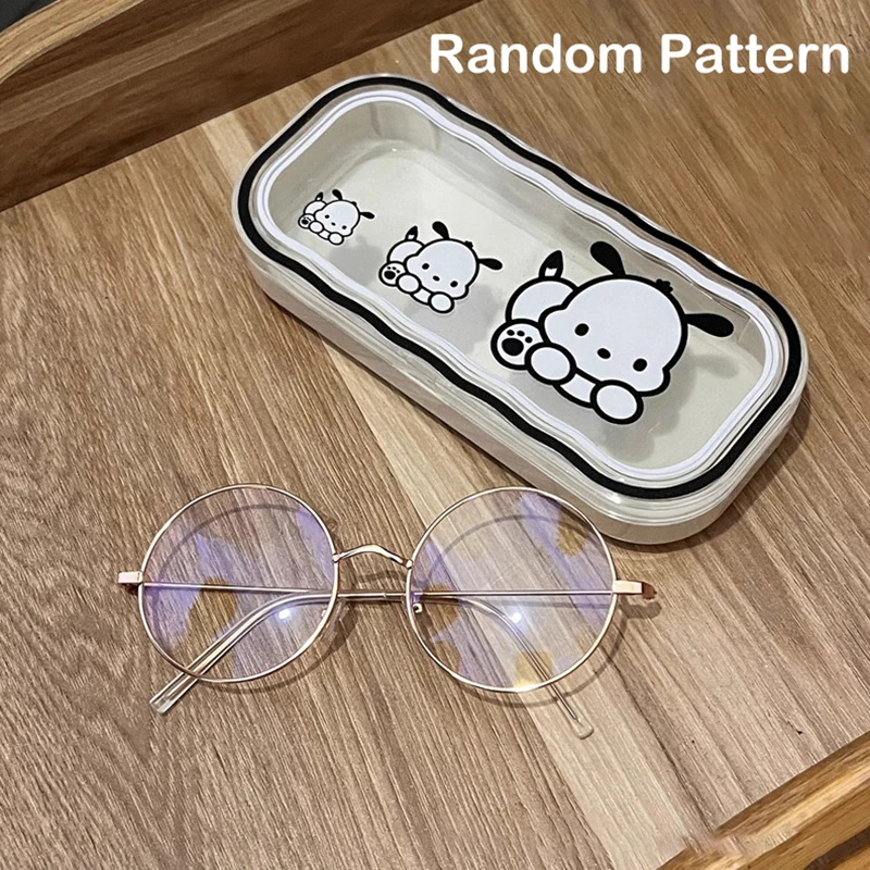 Sanrio Pink Pochacco Glasses Storage Box Anime Kawaii Cute Cartoon Girly Sunglasses Protective Case Gifts For Girls