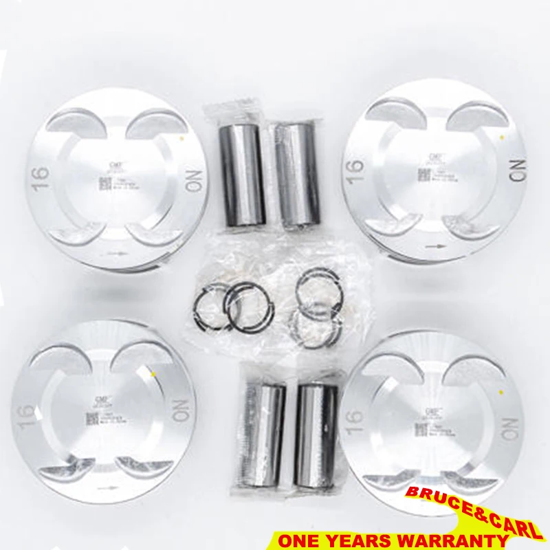 4PCS Piston Fit Chevrolet Cruze 1.6 1.8 2009-2011 25191377