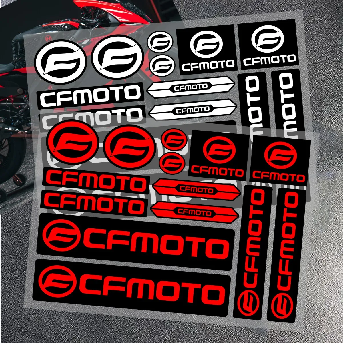 Reflective CFMOTO Stickers Logo Motorcycle Tank Helmet Bike Body CF MOTO Letter Emblem Decal Kit