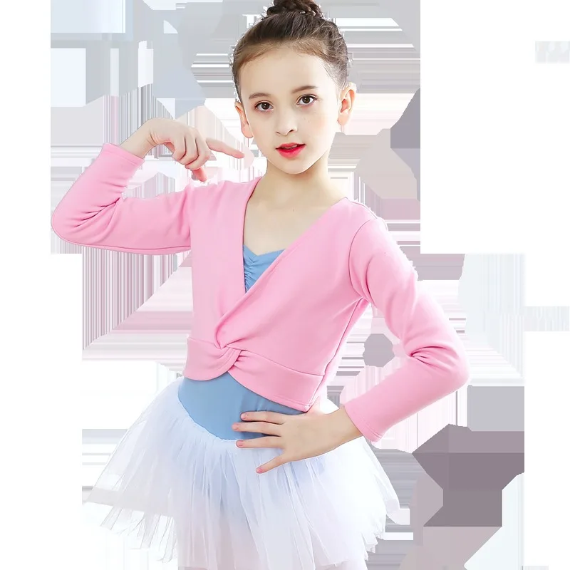 Children\'s Dance Clothing Long-sleeved Thickened Velvet Dance Shawl Coat Girl Dancing Vest Ballet Ballet Leotards for Women