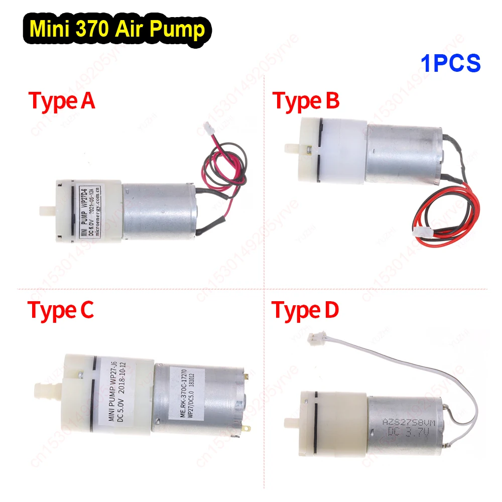 Micro 370 Air Pump DC 3V-12V Mute Diaphragm Oxygen Pump High Air Volume Pump