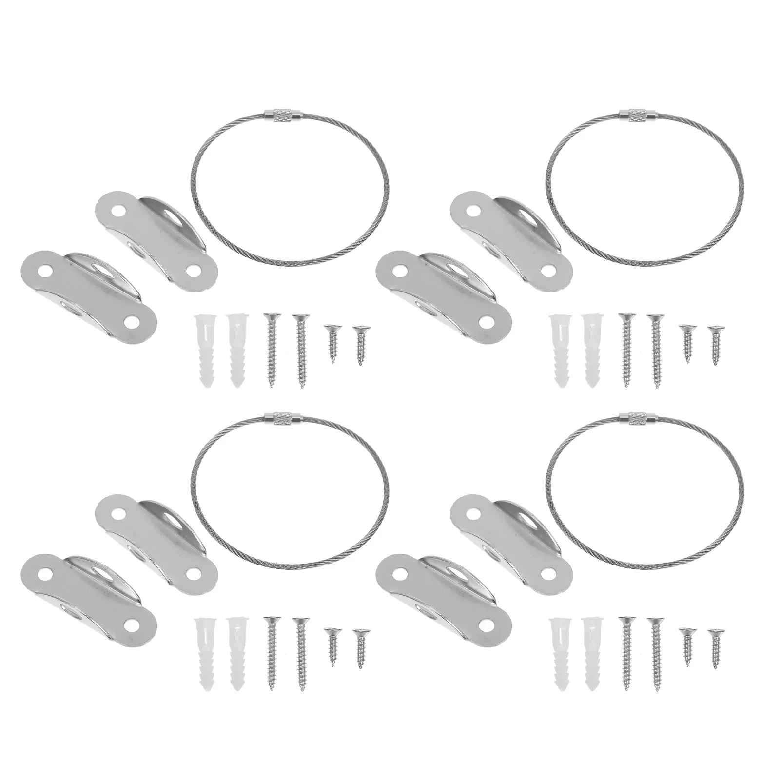 

4Sets Anti-Tip Furniture Anchors Metal Safety Straps Strong Bearing Weight Thickened Bracket Sturdy Stable Child Furniture