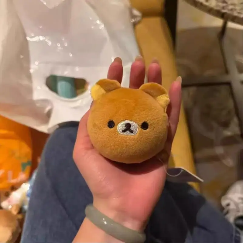 かわいい日本のリラックマぬいぐるみピンチボール、ゆっくり戻るクリエイティブなストレス解消おもちゃ、バックパックチャーム、漫画ふわふわキーホルダーギフト ﻿