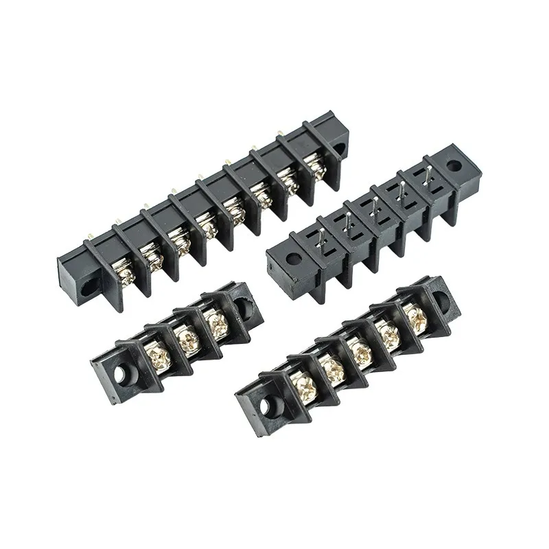5Pcs fence type terminal block 25CM-7.62mm with ear fixing hole, middle foot 2/3P/4P/5P/6p7p8p9p10P