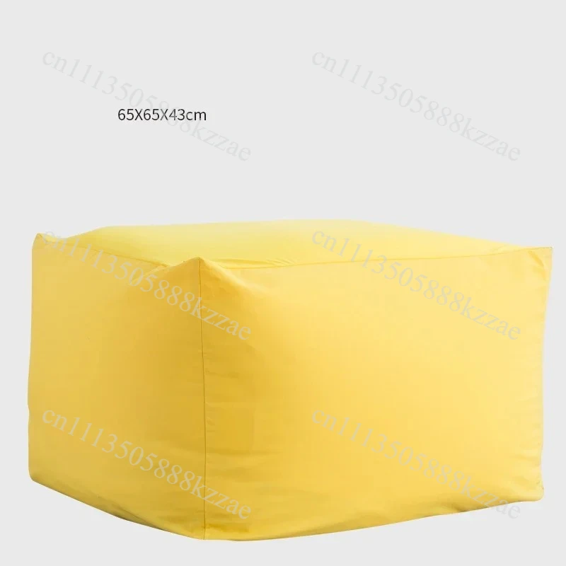 Japanese Solid Color Unfilled Bean Bag Sofa Cover Minimalist Tatami Removable Washable Slipcover Single Chair Pouf Home Decor