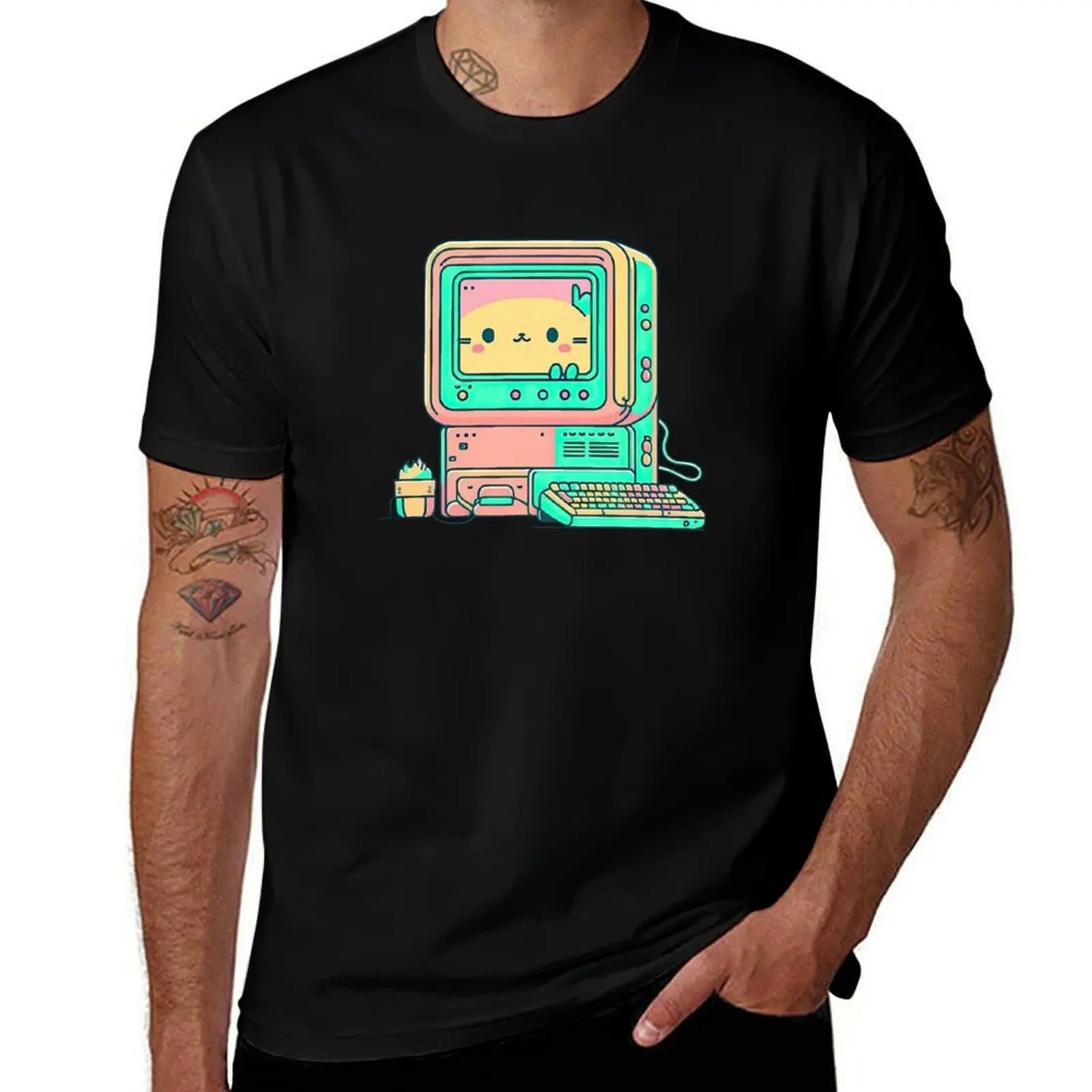 

Future of Technology With Cute Gaming PC Quantum Computing AI T-Shirt blue lock anime shirt cute tops sweat shirts, men