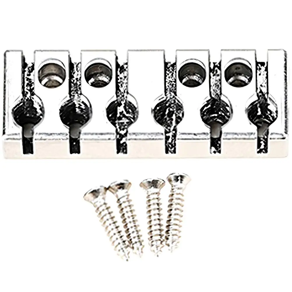 

Headless Electric Guitar Parts 6 String Locking Nut Zinc Alloy Durable Guitar String Lock Locking Nut With Mounting Screws