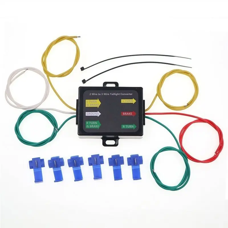 A58X-2 Way To 3 Way Wire Splice In Trailer Wiring Harness Tail Light Converter For RV Dinghy Towing For Vehicle Semi Trailer