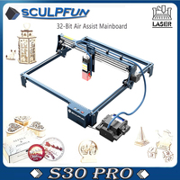 SCULPFUN S30 Pro 10W Laser Engraver Cutter, Automatic Air-assist, 0.06x0.08mm Laser Focus, 32-bit Motherboard, 410x400mm