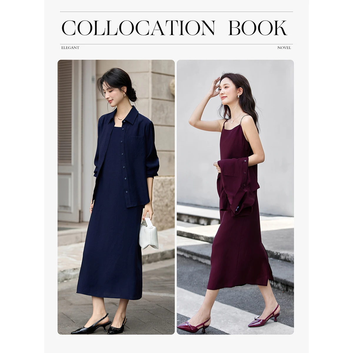 VIMLY Lyocell Women's Shirt Dress Set 2026 Spring Autumn Two Piece Clothing Sets Long Sleeve Shirt Long Slip Dress Lady A3010 image 5