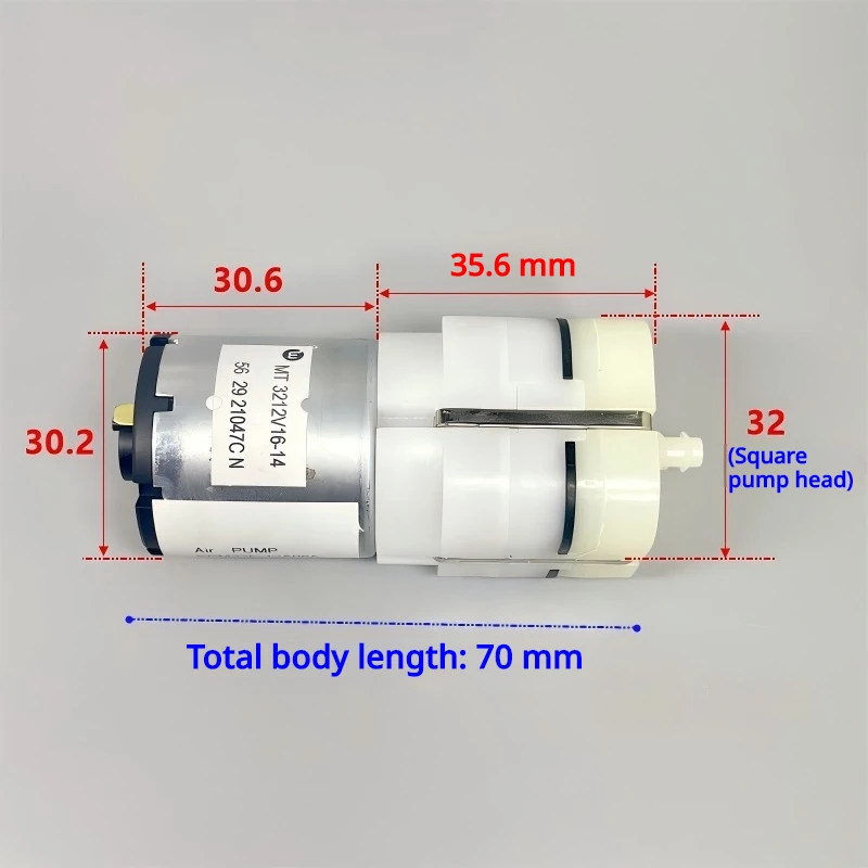 DC12V 095 Mini Air Diaphragm Pump for Car Seat 4.5L/min 750mmHg Air Pump Aquarium Oxygen Pump fit Inner 4mm Tube Low Noise